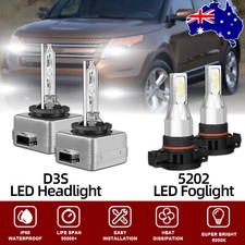 For Chevrolet Traverse 2019 2020 2021 LEDHID Headlamps High/Low beam + Fog Light