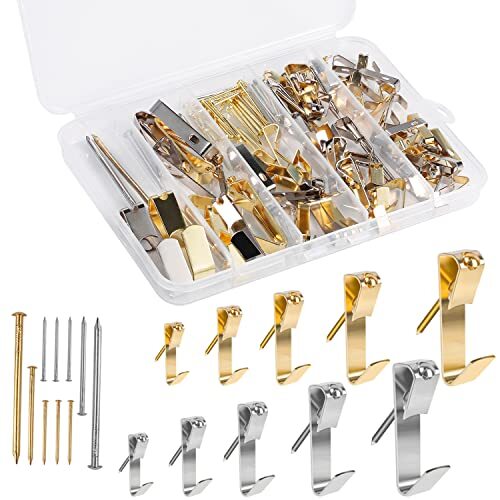 Ganci per Quadri 120 Pezzi Kit Completo per Foto e Cornici Casa