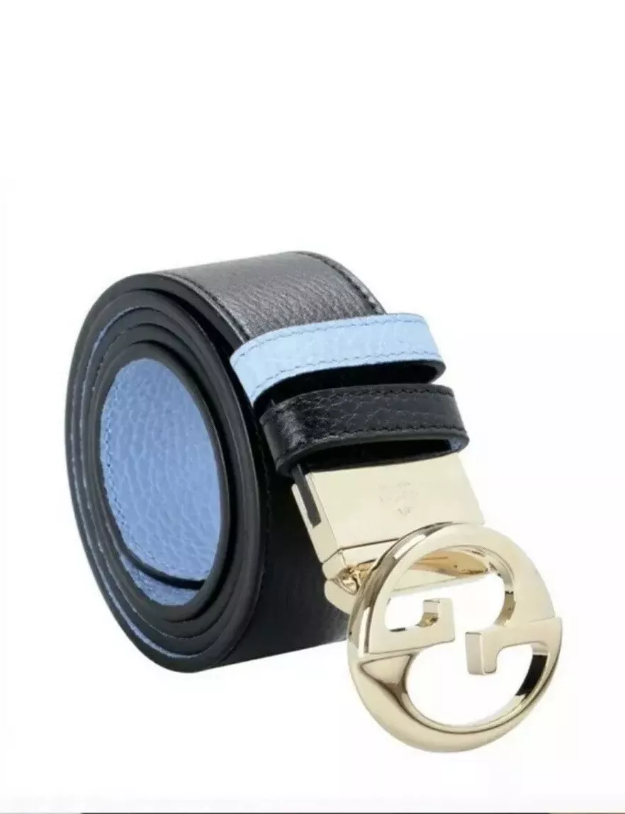 Gucci reversible belt Black-blue on SALE