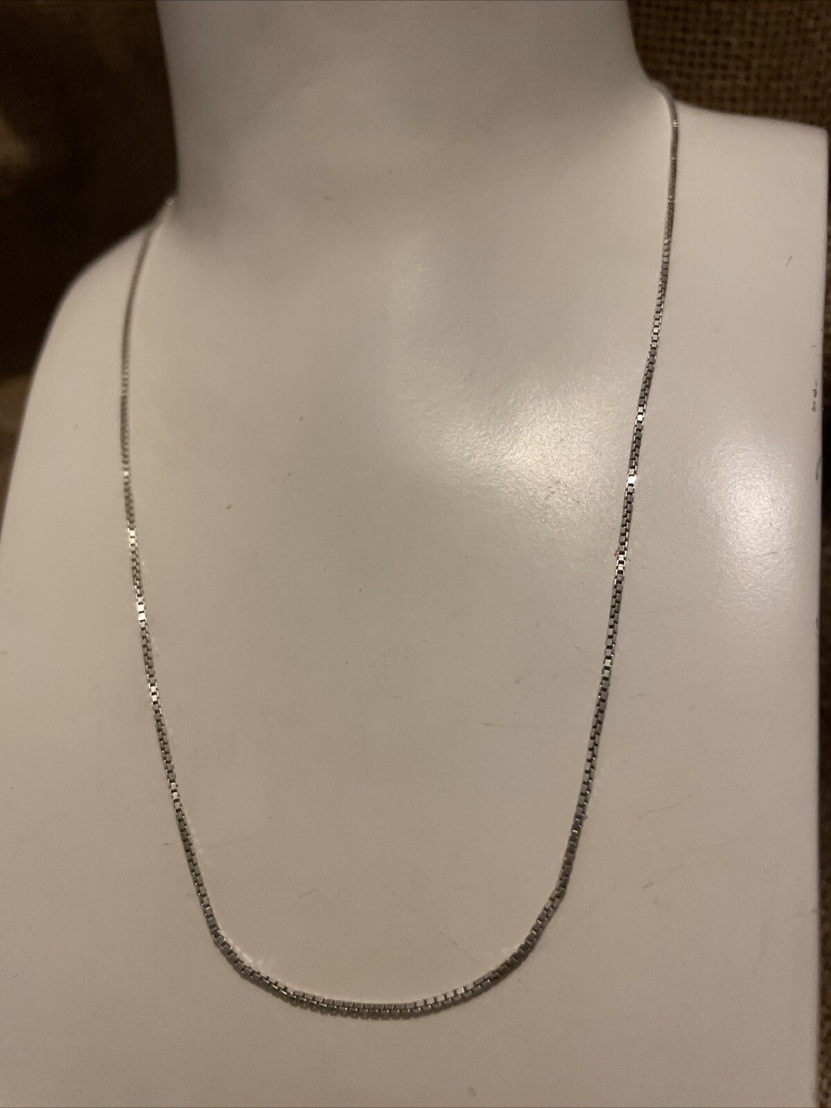 F. Solid Sterling Silver 925 Square Link Chain NE… - image 2