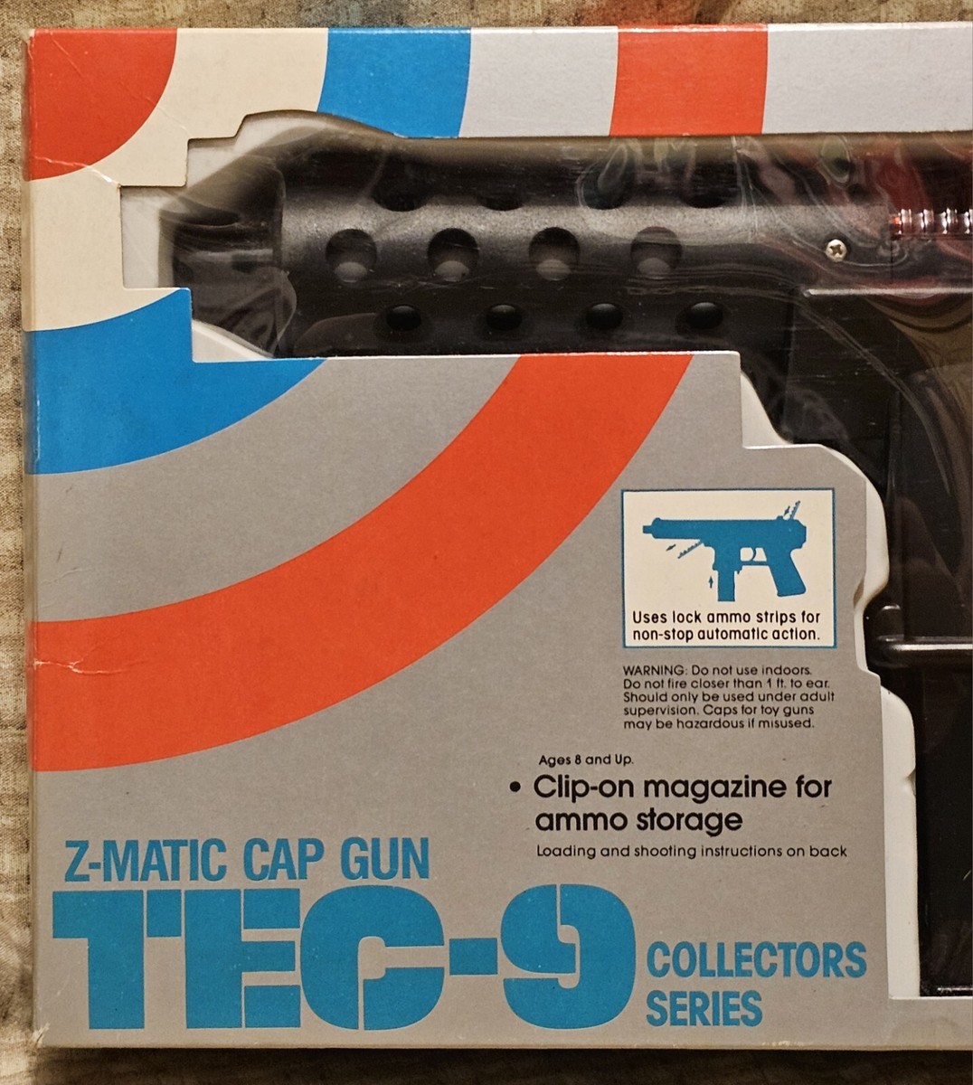 Larami TEC-9 Z-MATIC Cap Gun # 8039-0 New Sealed NOS Rare 1986