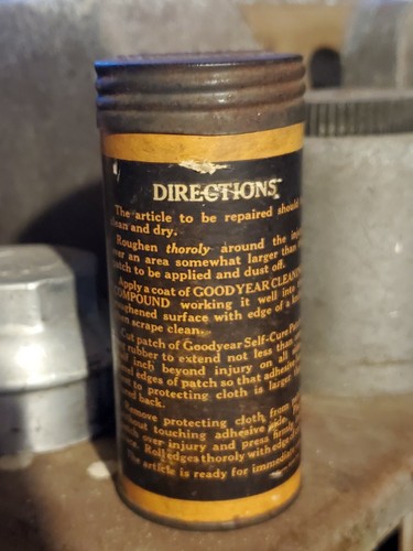 Kit di riparazione pneumatici tubo Goodyear vintage lattina - Foto 3 di 7