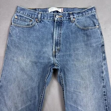 Levis Jeans Men 36x32 Blue 505 Denim Pant Dirty Wash Out Faded Workwear Y2K Fade