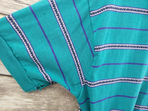 Camisa Polo KNIGHTSBRIDGE DELGADA 50/50 Vintage Años 80 Golf Rayas Adulto Talla XL EE. UU. - Imagen 4 de 7