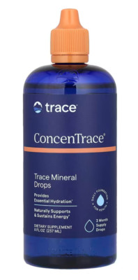 Trace Mineral Research ConcenTrace Mineral Drops 8 oz. Healthy Cells Energy 3/29