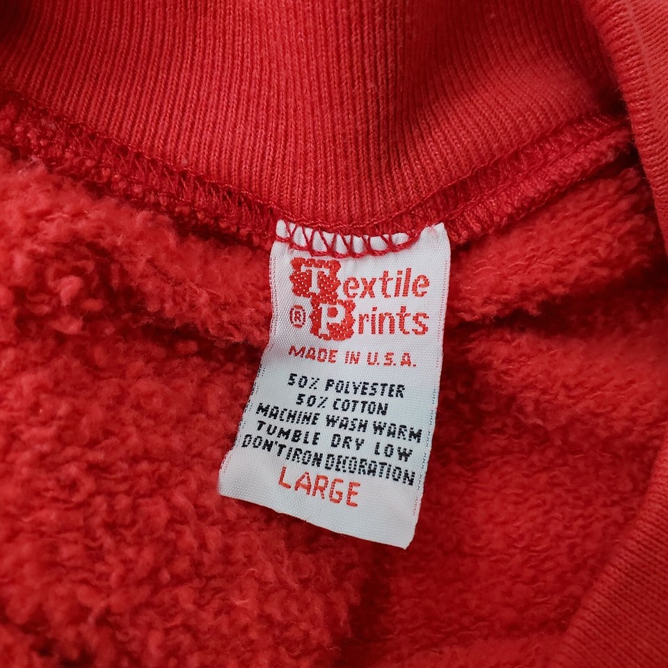 Vtg Statue Of Liberty Island New York Sweatshirt Red Size Large