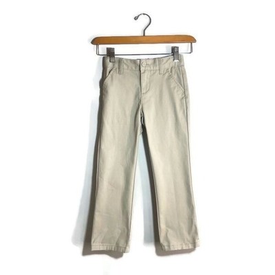 Cat and Jack Girls Khaki Straight Leg Pants with Pockets Size
