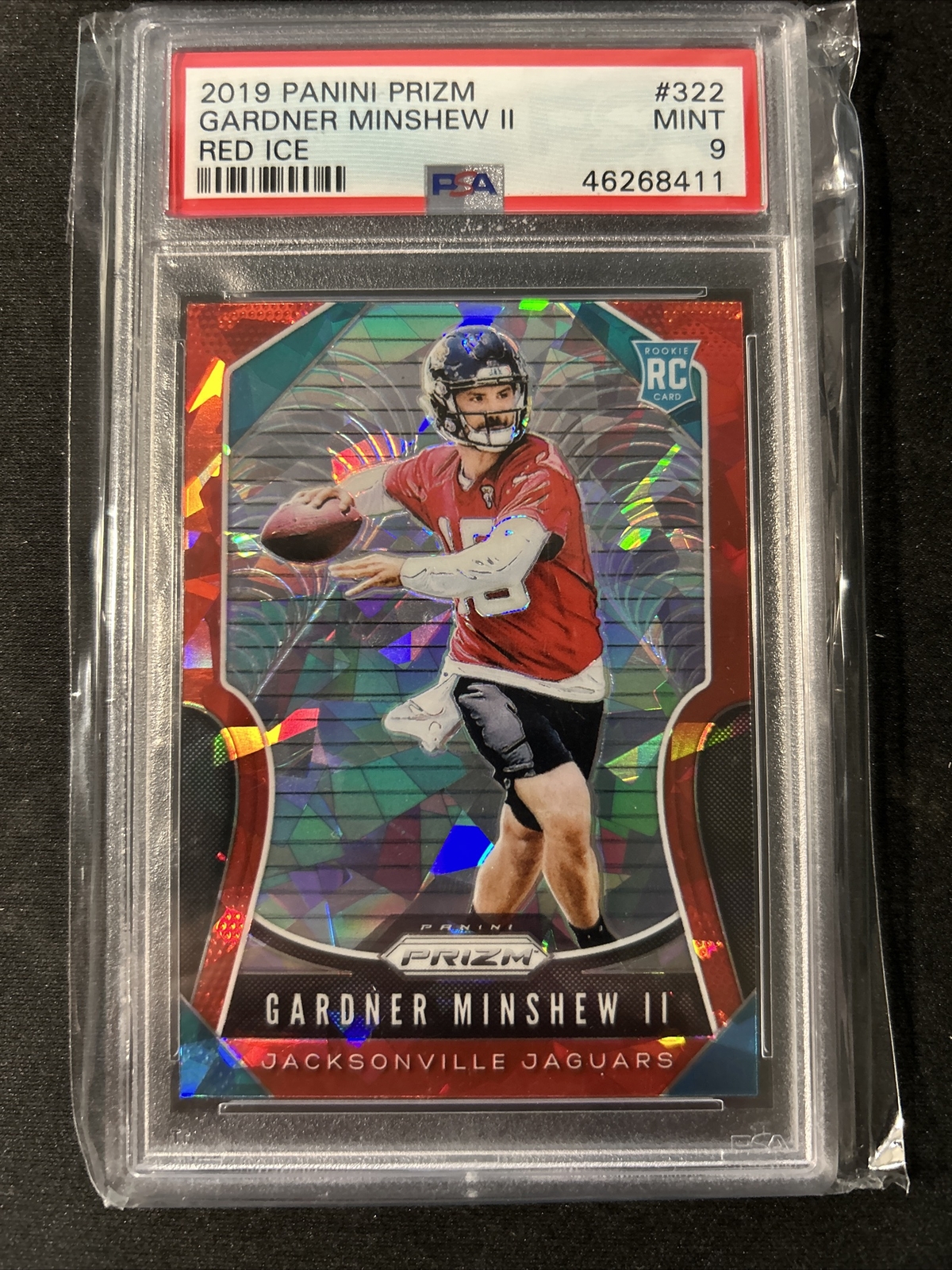 Gardner Minshew II 2019 Panini Prizm #322 RED ICE RC PSA 9