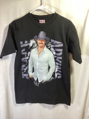 Trace Adkins 2010 Tour Black Medium Cotton Made in USA T Shirt T20