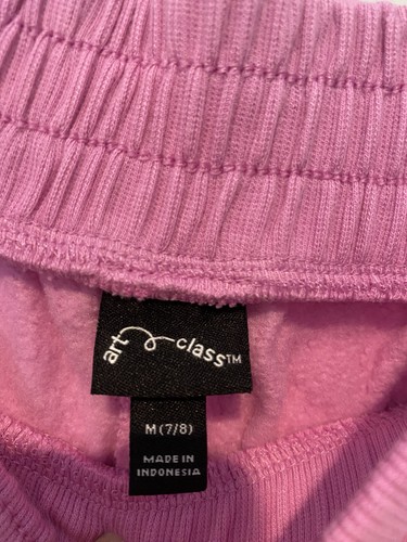 Art Class Girls Tennis Graphic Sweat Shorts, Pink Mauve Size M (7/8) - Picture 5 of 6
