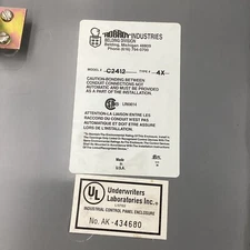 HOUSTON STOCK NEW STAHLIN C2412 FIBERGLASS CIRCUIT BREAKER ENCLOSURE NEMA 4X/12