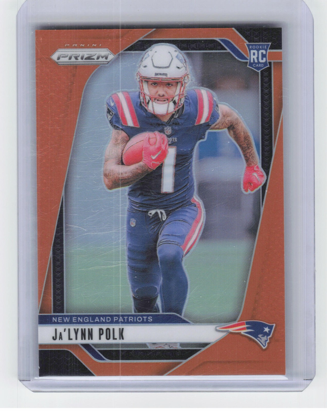 2024 Panini Prizm Ja'Lynn Polk #339 Rookie Orange Prizm /249 Patriots