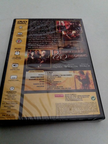 DVD "DUNGEONS & DRAGONS (DRAGONES & MAZMORRA)" PRECINTADO SEALED JEREMY IRONS - Picture 2 of 2