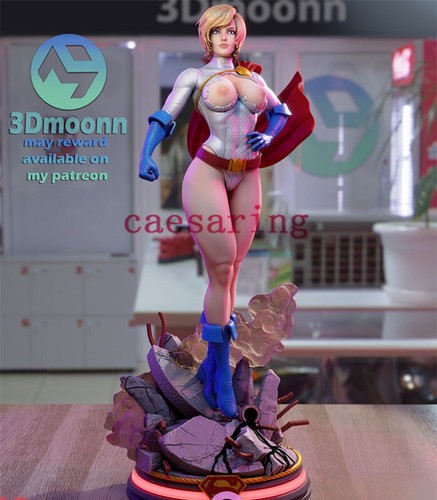 Power Girl 3D Printing Figure Unpainted Model Sculpture GK Blank Kit New Stock - Picture 9 of 24