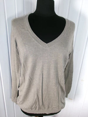 Pull léger beige soie/coton BANANA REPUBLIC XL 42/44 col V - Photo 1/4