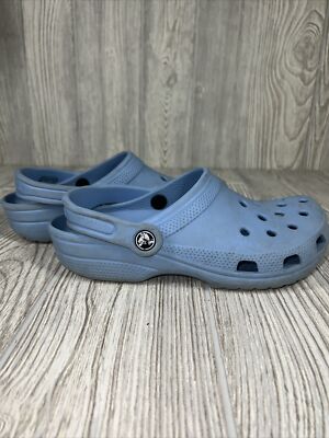 Croc Light Blue Strap Sandals Comfortable Lightweight Unisex SZ 5 (M) 7 (W)