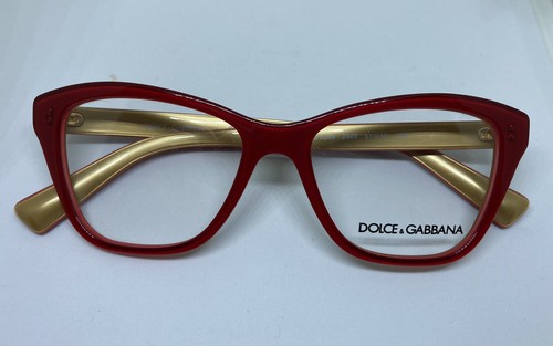 DOLCE e GABBANA DG3249 occhiali da vista donna rosso oro red gold woman  glasses | eBay