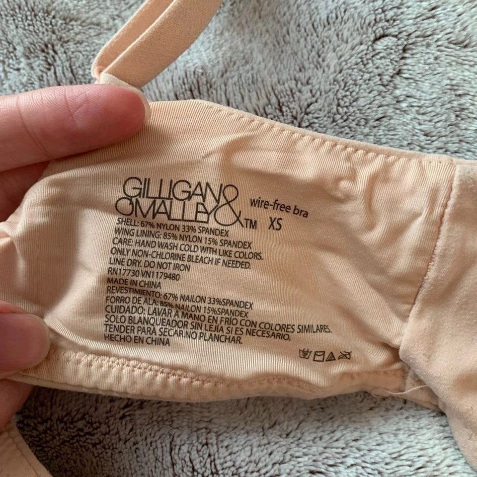 Sujetador inalámbrico ligeramente forrado rosa talla XS de Gilligan & O'Malley para mujer Foto 3 de 3
