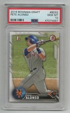 2016 Bowman Draft * 1st Rookie Card * Pete Alonso. * #BD92 * PSA 10 * Gem Mint. rookie card picture