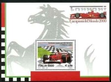 S50043 Italie MNH 2001 Ferrari Campione Du Monde Bf S/S Schumacher