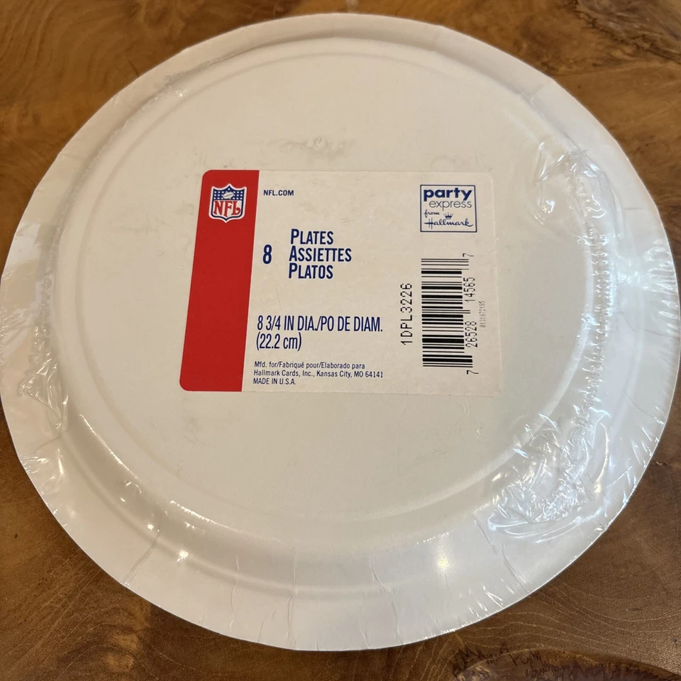 Винтажный Miami дельфин оригинальный логотип бумажные тарелки 9» новый футбол Sports (упаковка из 8) - Изображение 2 из 3