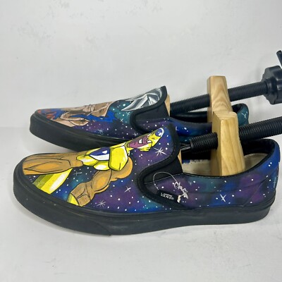 Vans Classic Slip-On Custom Painted Dragonball Z Theme Size 