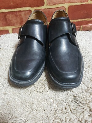 Dr Comfort Leader Black Leather Monk Strap Loafers Shoes  display picture 2