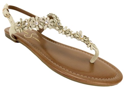 jessica simpson gold flat sandals