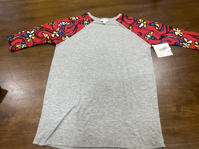 Kids Lularoe Sloan Gray Shirt Size 12 NWT 
