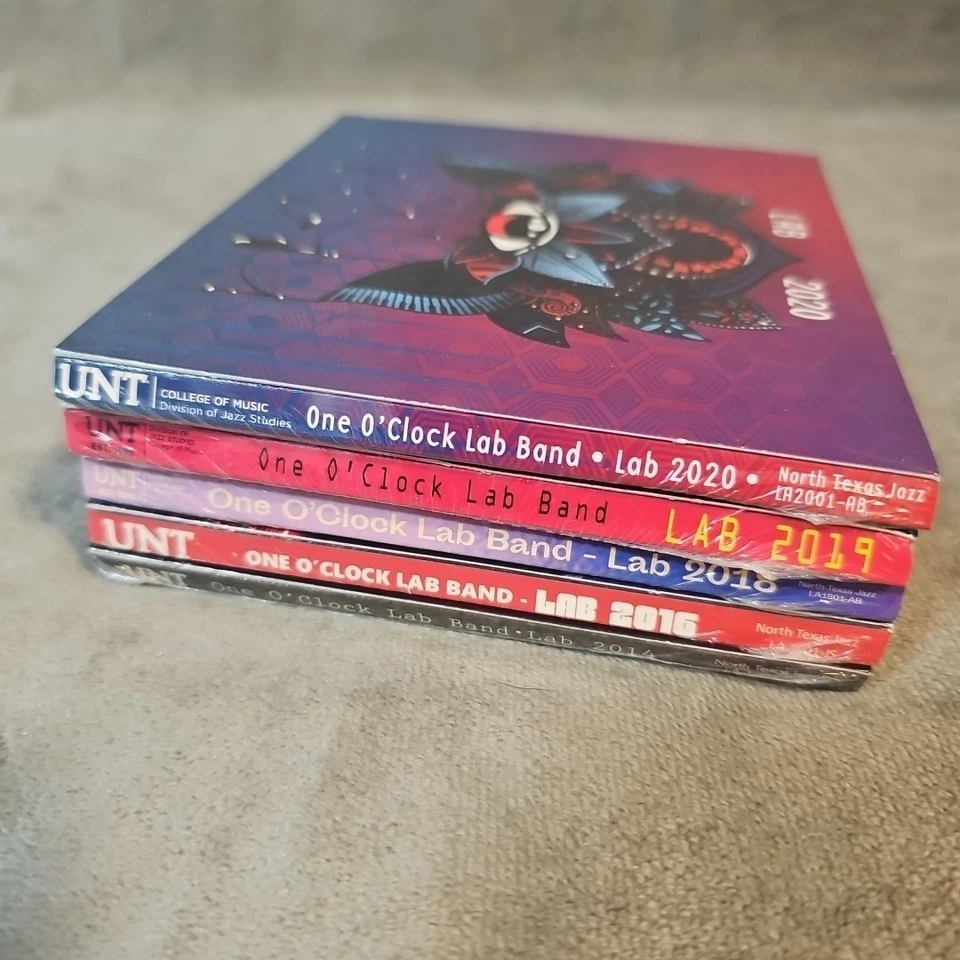 5 CD Lot UNT North Texas One O'Clock Lab Band 2014 2016 2018 2019 2020 Sealed Foto 3 de 3