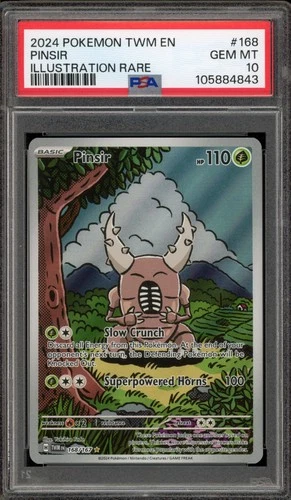 Pokemon Pinsir Twilight Masquerade Illustration Rare #168 PSA 10 Gem Mint