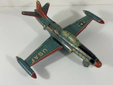 Yonezawa Starfire FA-982 Lockheed F-94C JET PLANE TIN FRICTION 18" Wingspan