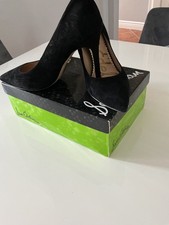 Sam Edelman black suede stiletto pump. Excellent condition.