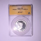 1964 Kennedy Half Dollar 50C Proof Type 2 Flared G PF67 ANACS Silver