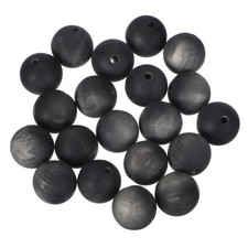 20 Pcs Acrylic Round Beads, 16mm Loose Beads for Jewelry Making, Black