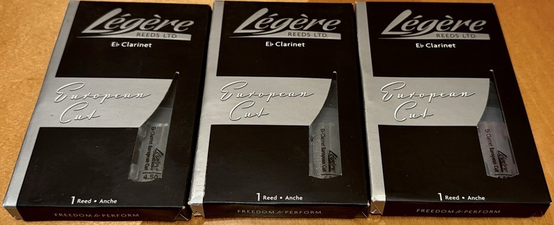 3 Legere Reeds Eb Clarinet European Cut  Reed 4.5 NEW (50% OFF!)