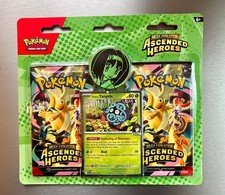 Pokemon Ascended Heroes 2 Pack Blister Erika's Tangela Sealed New Booster Packs!