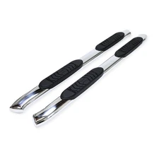 TrailFX A7086S 5" Oval Bent Nerf Bars SS w/Step Pads