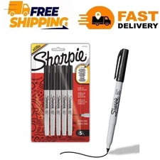 Sharpie Permanent Markers, Water- and Fade-Resistant, Extra Fine Point (0.4mm),