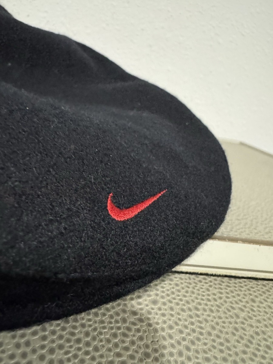 Vintage 90s Nike Tiger Woods Flat Cap Newsboy Hat Wool Cabbie