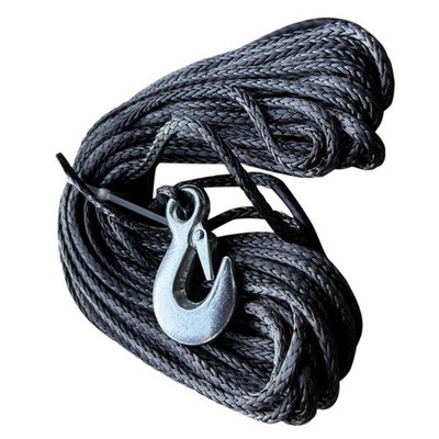 LQ-RACING ATV Kunststoff Synthetik Nylon Seil mit Haken f. Seilwinde 6mm 20m 5to