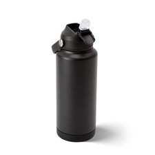40 oz Modern Insulated Water Bottle with Handle, Flip-Top Straw Lid, Stainles...