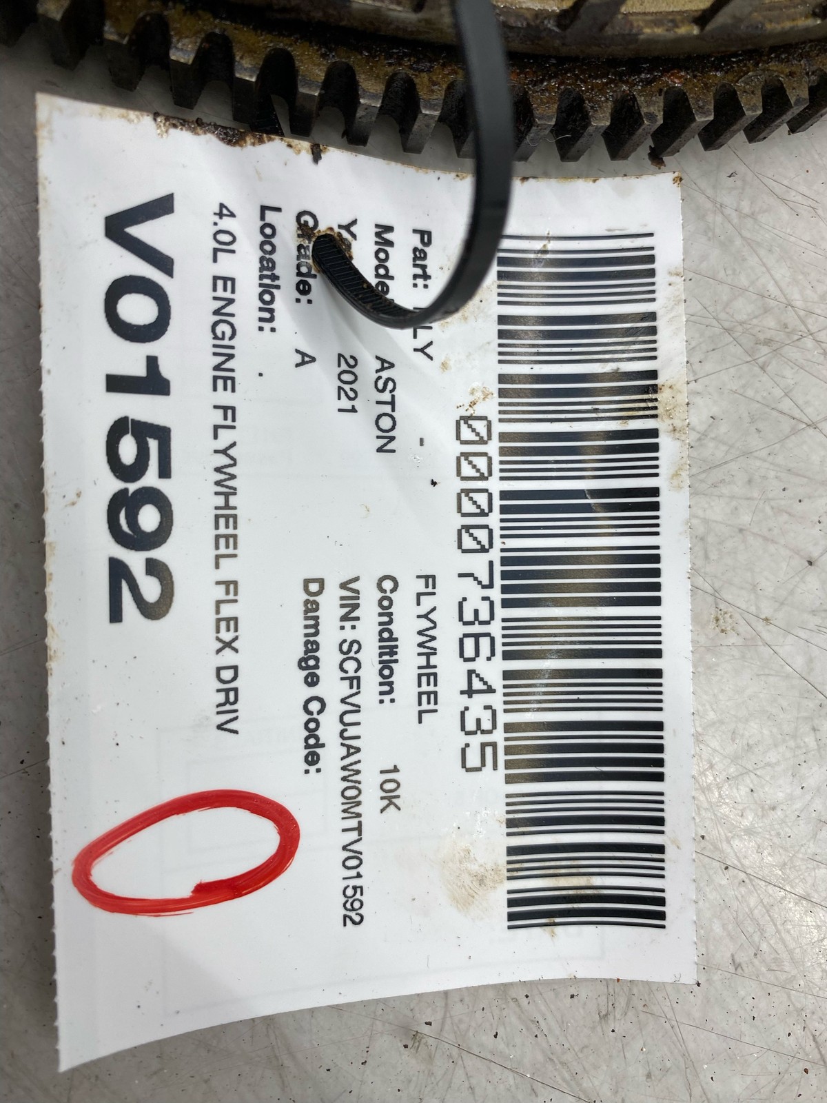 2020-2025 ASTON MARTIN DBX 4.0L ENGINE FLYWHEEL FLEX DRIVE PLATE 12780300012 OEM