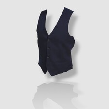  115 Alfani Men's Blue Slim-Fit Stretch Solid Five-Button Suit Vest Size M