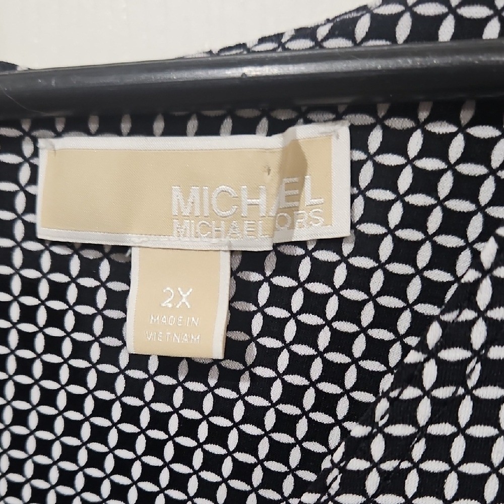 Michael Michael Kors Black & White Geometric Dress | Plus Size 2X thumbnail 2