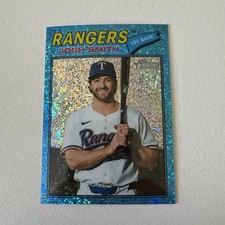 2026 Topps Heritage Chrome Light Blue Sparkle Refractor  301 Josh Smith Rangers