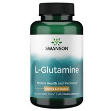 Swanson L-Glutamine 500 mg 100 Vegan Caps Supplement Support Natural Formula