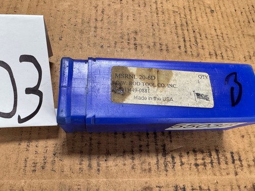 DORIAN MSRNL 20-6D MSRNL20-6D USA CARBIDE INDEXABLE TOOL HOLDER 5503B - Picture 3 of 6