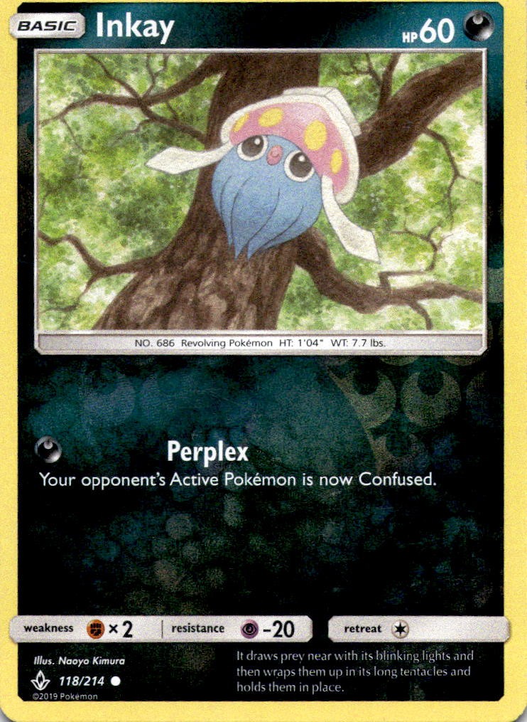 INKAY 118/214 C UNBROKEN BONDS POKEMON REVERSE HOLO MP