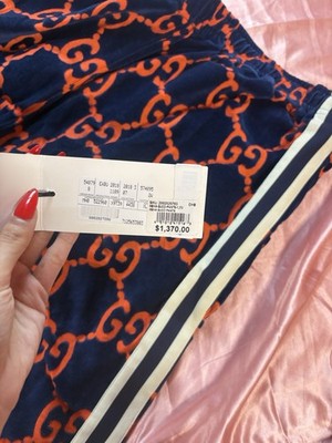 GUCCI GG jacquard-monogram track pants, Blue Orange Men's | eBay